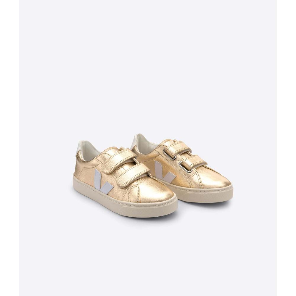 Veja ESPLAR CHROMEFREE Kids' Sneakers Gold | NZ 825ZUT